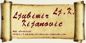 Ljubimir Kijanović vizit kartica